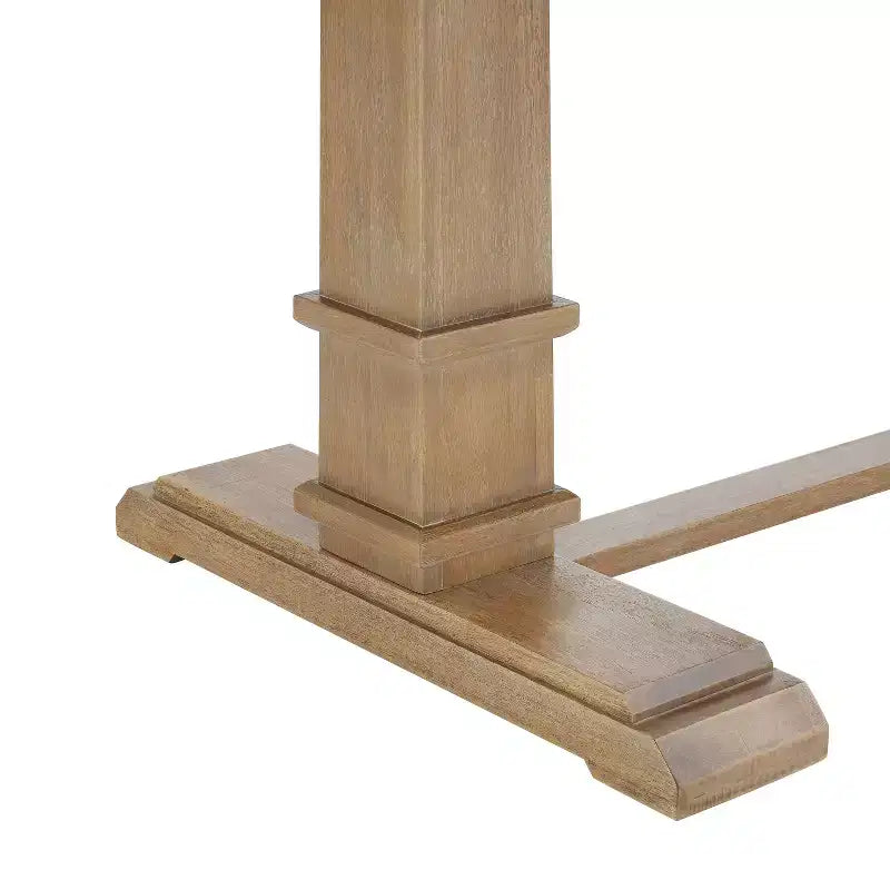 Juego de comedor Joanna de 9 piezas con 6 sillas Ladder Back y 2 sillas con respaldo tapizado Marrón rústico