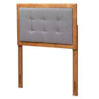 Twin Sarine Fabric Upholstered and Wood Headboard Dark Gray - Baxton Studio: Retro Charm, Mid-Century Design, Adjustable Height