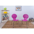 Set of 2 Kids' Bentwood Chairs with Chrome Legs - Gift Mark