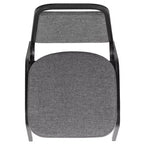 Silla de banquete apilable con respaldo trapezoidal y asiento de 6.35 cm de grosor