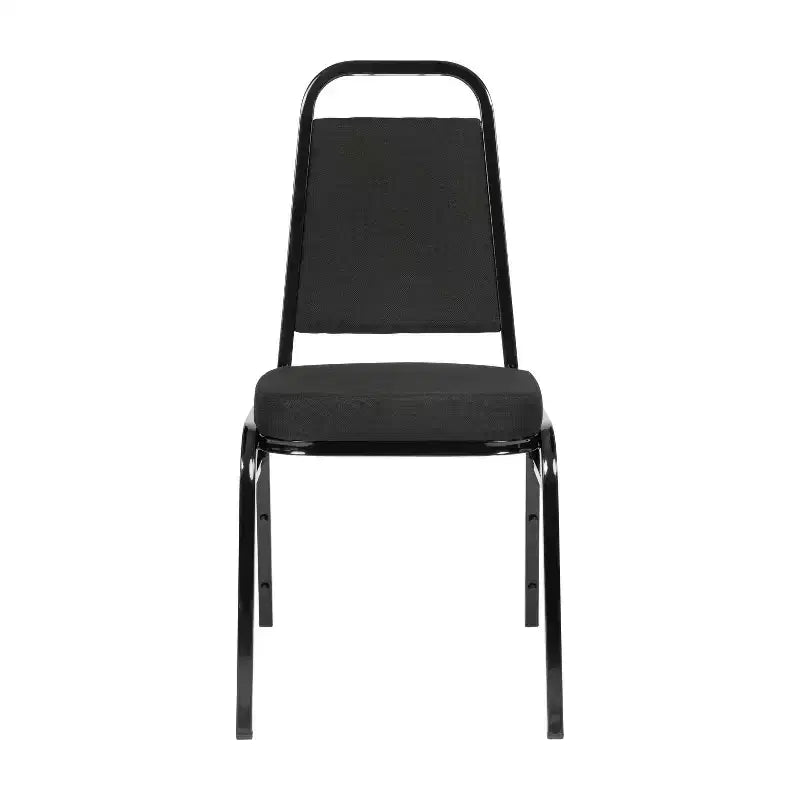 Silla de banquete apilable con respaldo trapezoidal y asiento de 6.35 cm de grosor