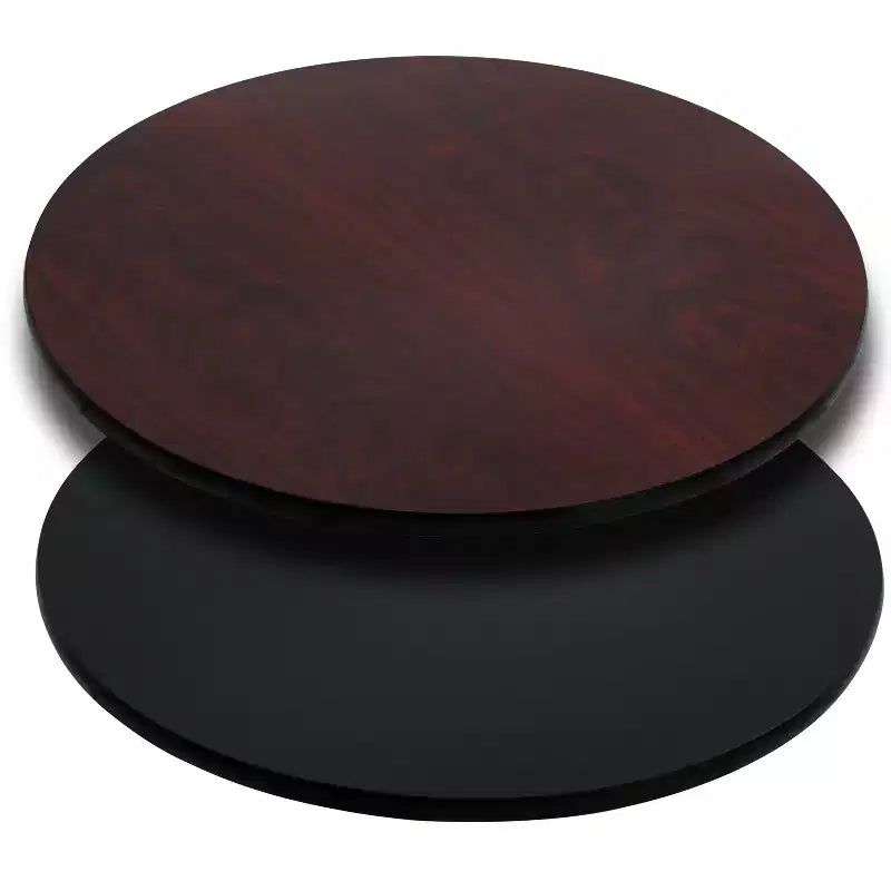 Mesa redonda de 42 pulgadas con tablero laminado reversible