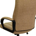 Silla de oficina ejecutiva giratoria de tela con respaldo alto y reposabrazos