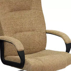 Silla de oficina ejecutiva giratoria de tela con respaldo alto y reposabrazos