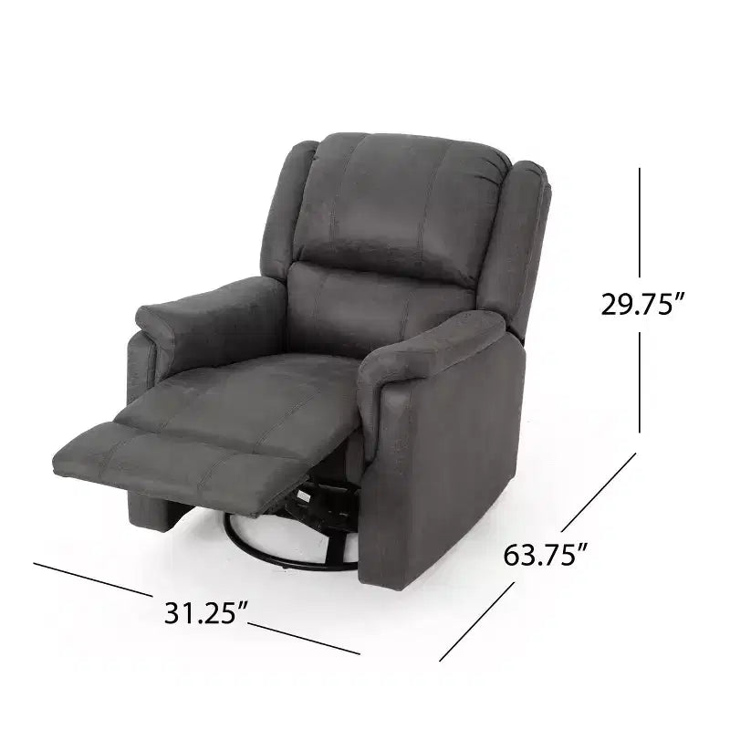 Sillón reclinable giratorio y deslizante Jennette capitoné