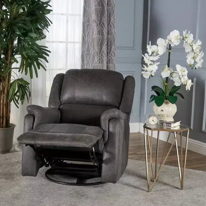 Sillón reclinable giratorio y deslizante Jennette capitoné