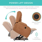 Sillón Reclinable Eléctrico con Masaje, Puerto USB, Calefacción y Portavasos