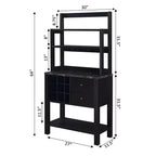 Mesa de Bar Newport con 2 Cajones, Botellero y Estantes