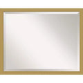 Grace Narrow Brushed Framed Bathroom Vanity Wall Mirror Gold - Amanti Art