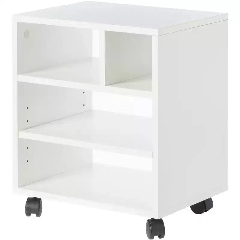 Soporte para impresora de oficina de madera con ruedas