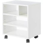 Soporte para impresora de oficina de madera con ruedas