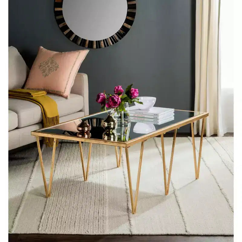 Mesa de centro Arlene - Oro/Espejo