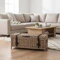 Navarro Rattan Coffee Table Trunk - Safavieh