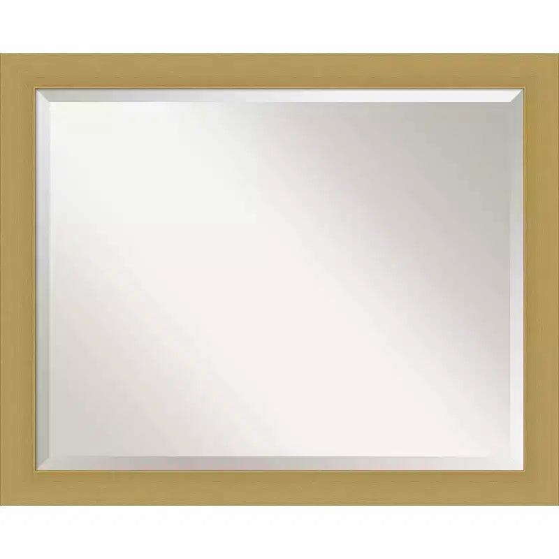 Grace Brushed Framed Bathroom Vanity Wall Mirror Gold - Amanti Art