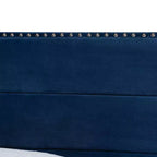 Cama panel tapizada en tela de terciopelo Tamira Glam